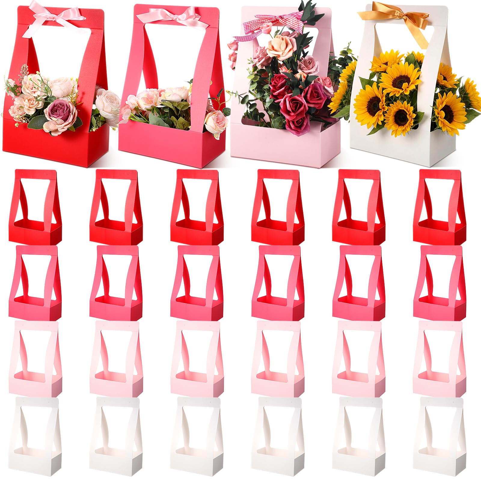 Pink Floral Gift Boxes for Bouquet Arrangements