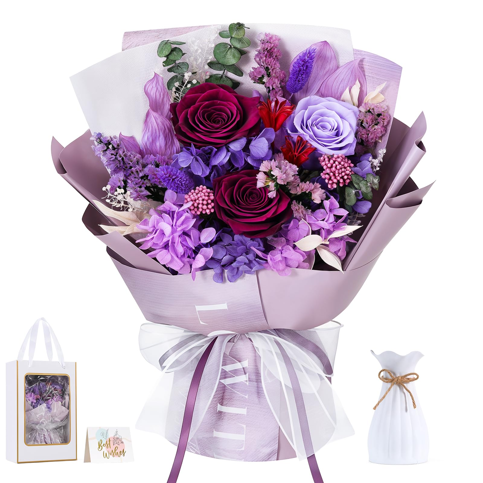 Preserved Flower Bouquet Gift Box for Mom & Her