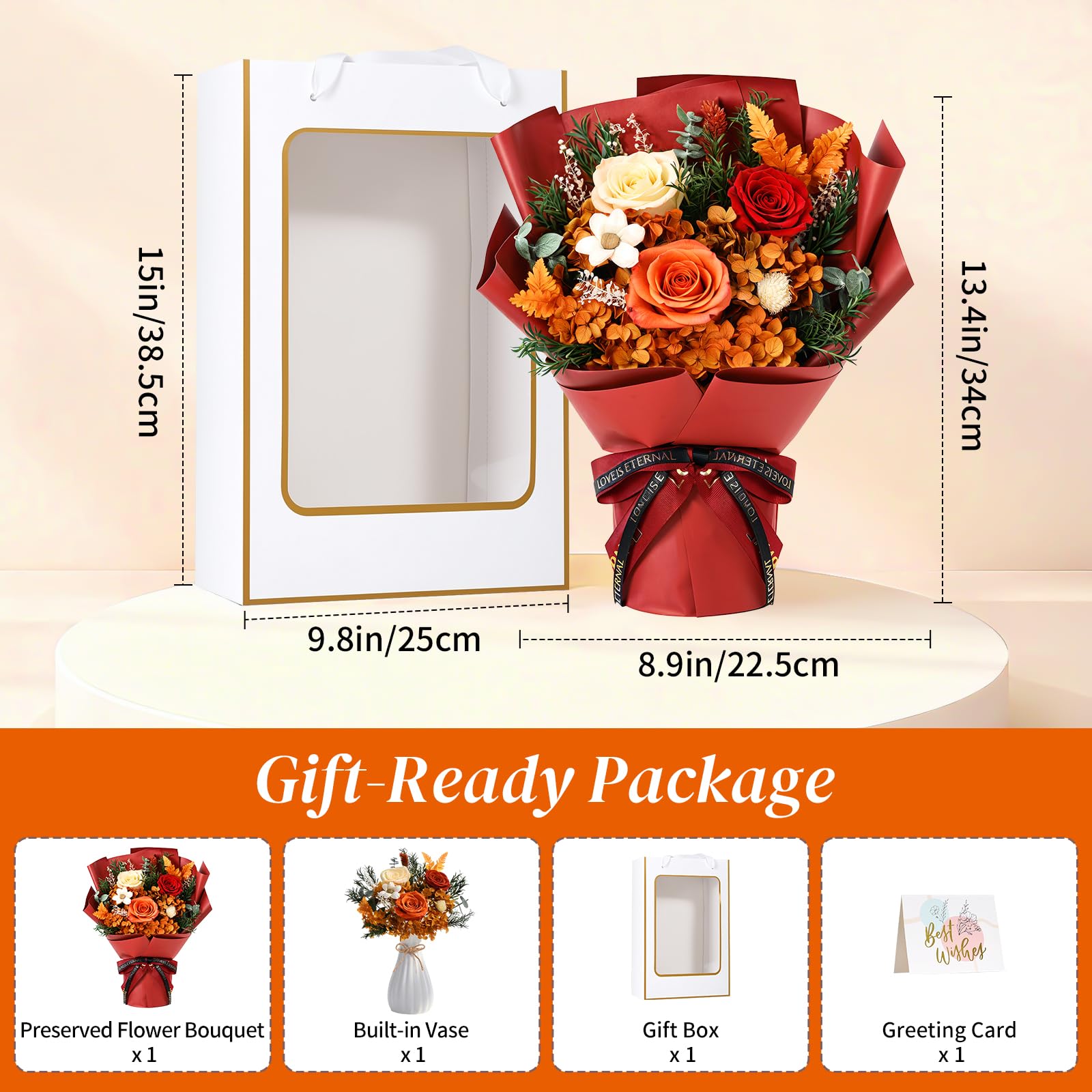 Preserved Flower Bouquet Gift Box for Mom & Her