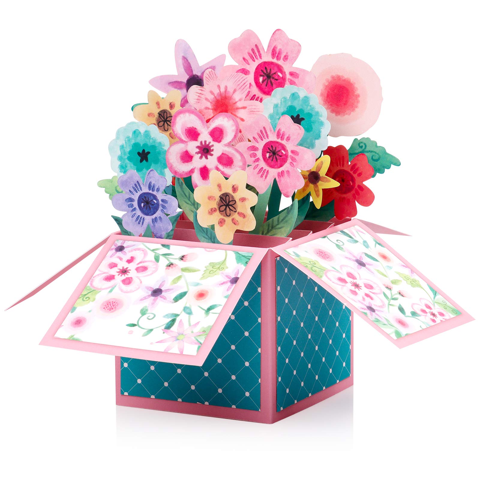 3D Pop-Up Greeting Card with Envelope & Note Card