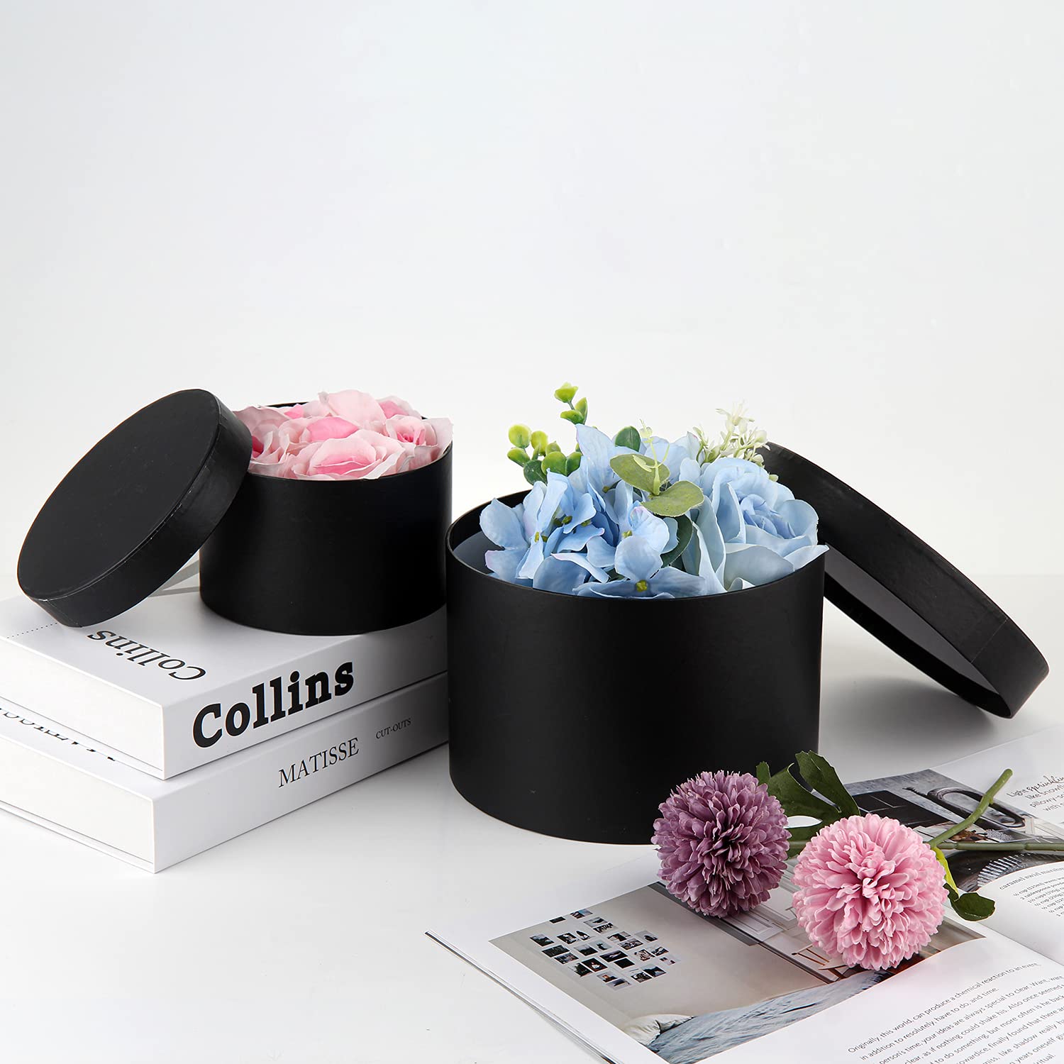 4-Piece Round Gift Box Set with Lids