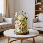 Preserved Rose in Glass Dome Gift Decor