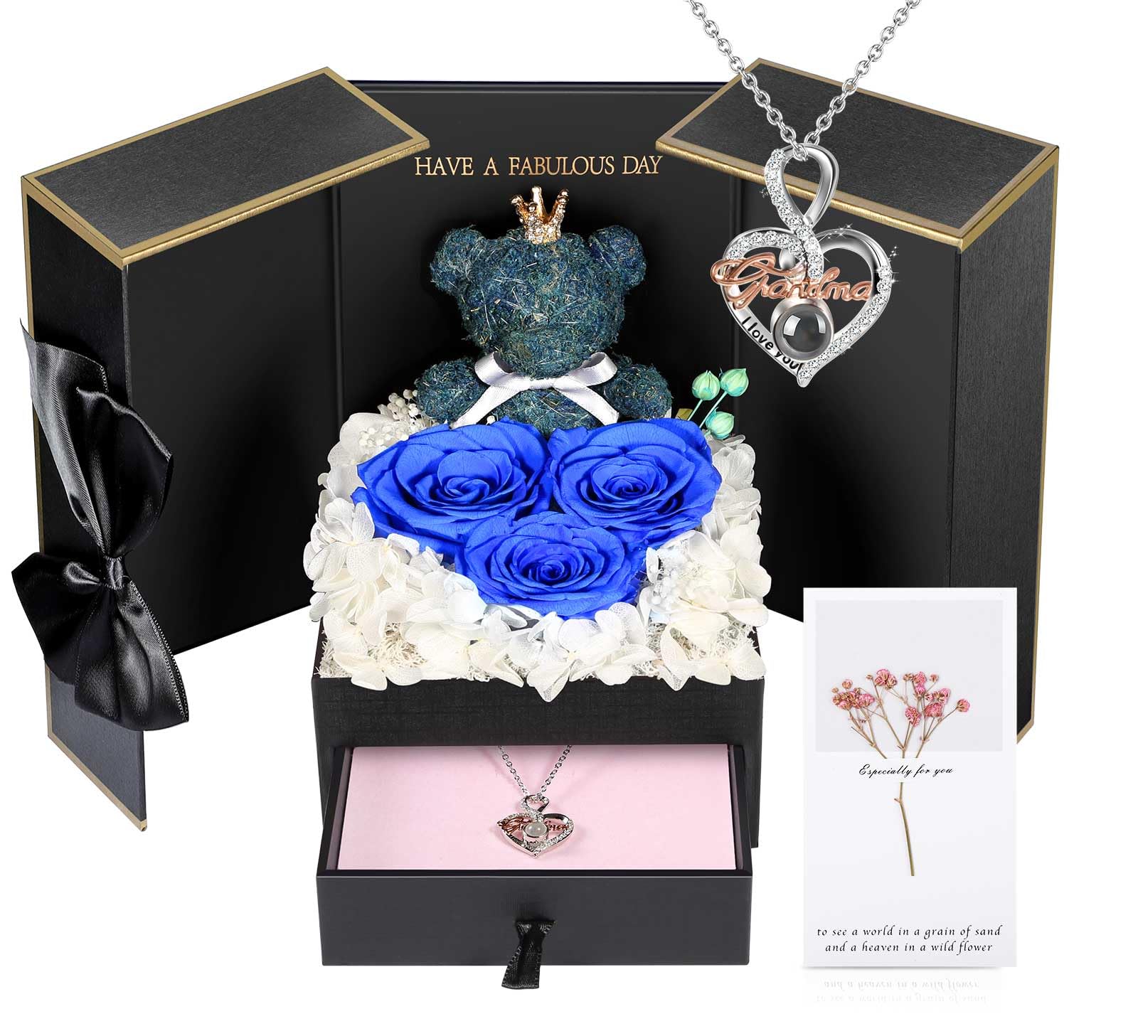 Preserved Rose & Necklace Gift SetPreserved Rose & Necklace Gift Set