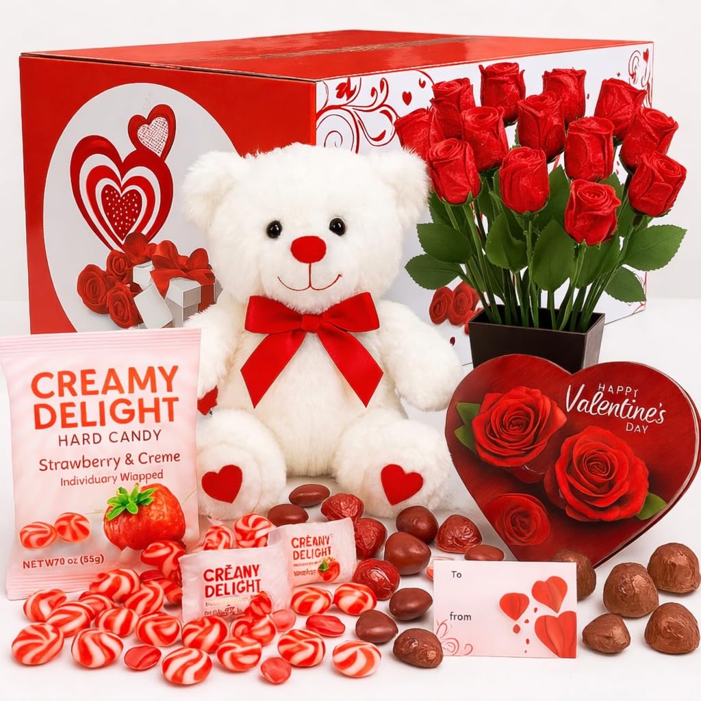 Valentine’s Chocolate & Rose Gift Box