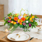 Artificial Tulip & Dahlia Table Centerpiece Decor