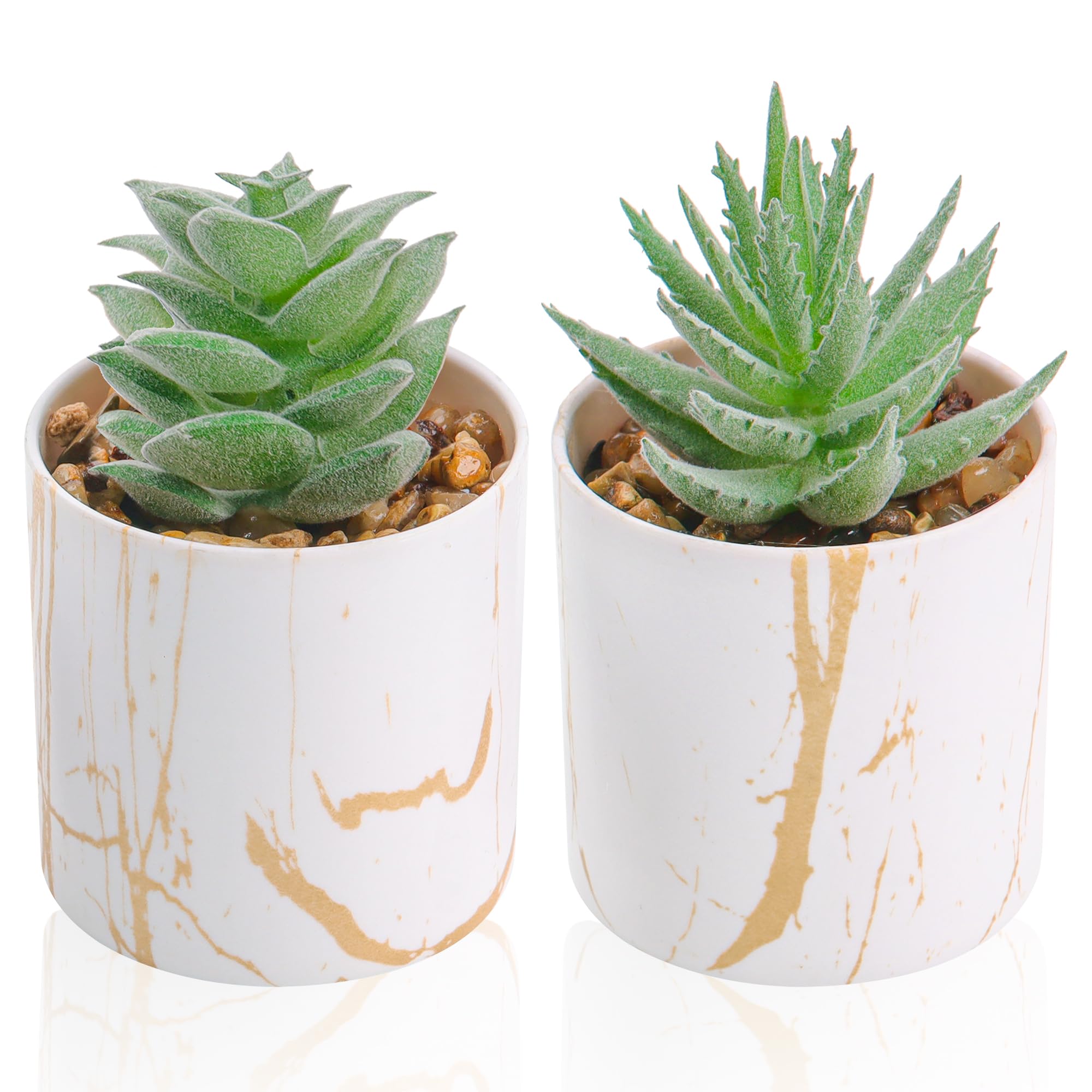 Der Rose Fake Succulents Plants Artificial for Office Desk Accessories for Women Pink Decor