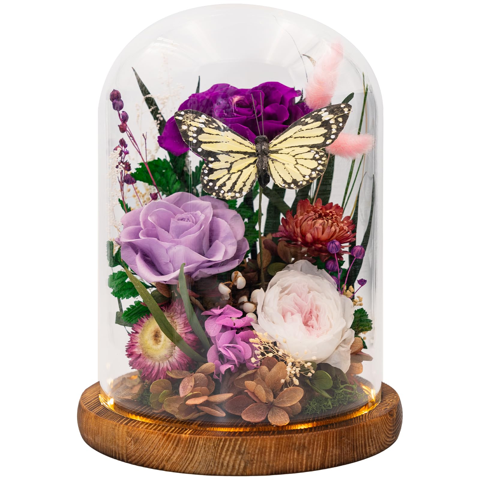 Eternal Flower Gift with Butterfly for Mom & Her