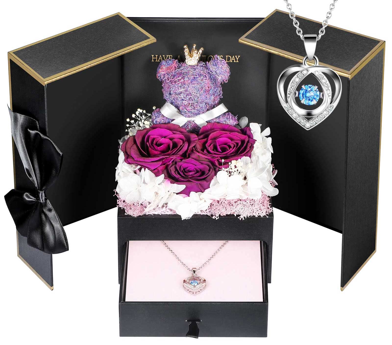 Preserved Rose & Necklace Gift SetPreserved Rose & Necklace Gift Set