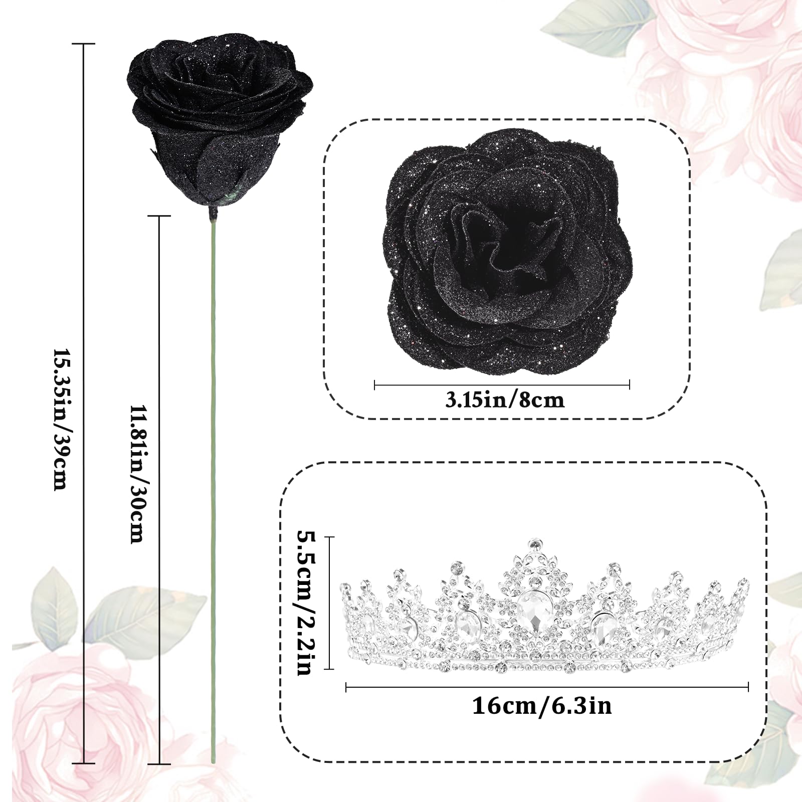 Waipfaru Glitter Roses Bouquet
