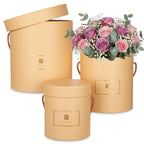 3-Piece Round Nesting Gift Box Set for Flower Arrangements