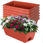 17-Inch Rectangular Window Box Planter with Saucer