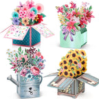 3D Pop-Up Greeting Card with Envelope & Note Card