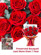 7-Piece Preserved Rose Bouquet Gift Set