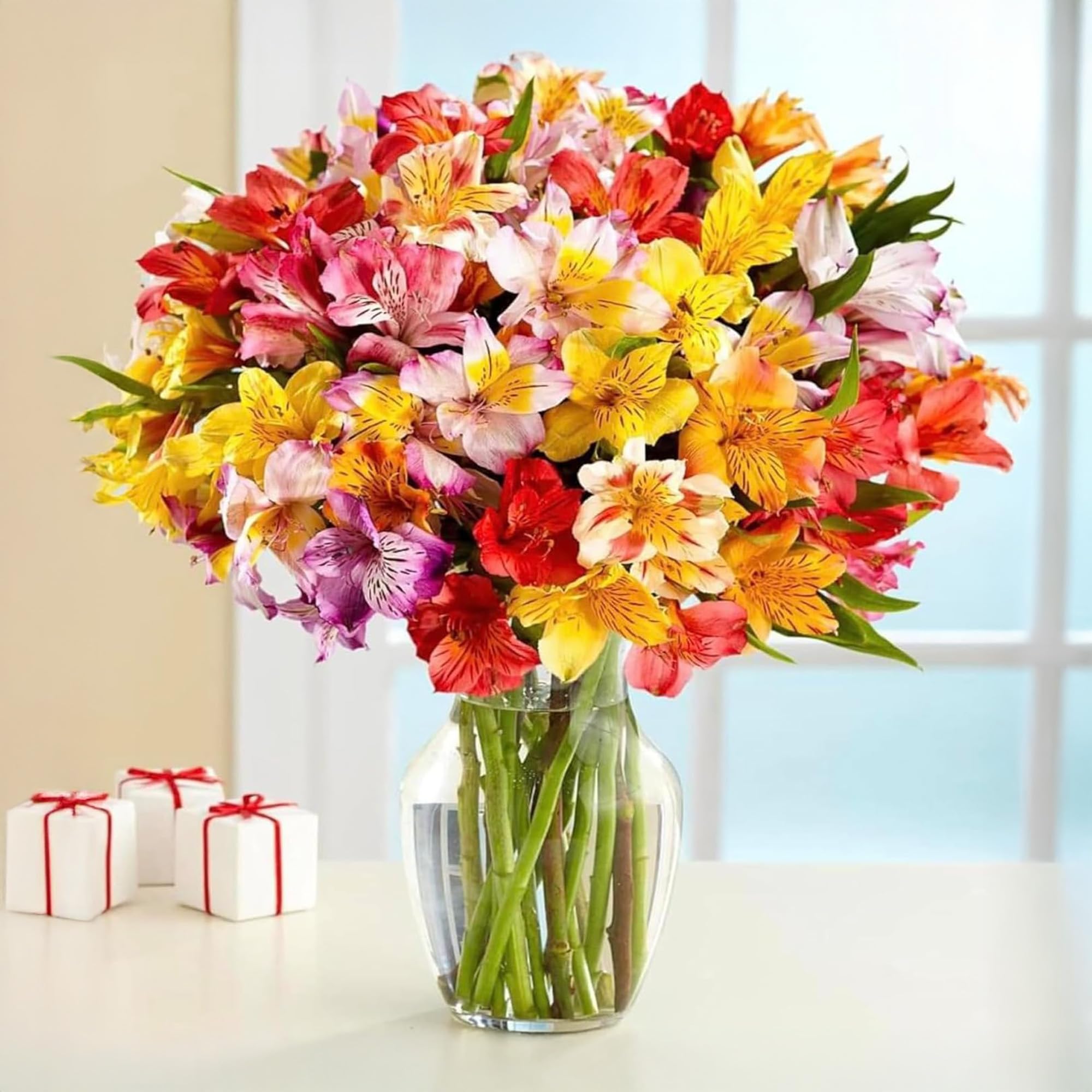24-Stem Multicolored Alstroemeria Bouquet