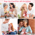 3D Pop-Up Greeting Card with Envelope & Note Card