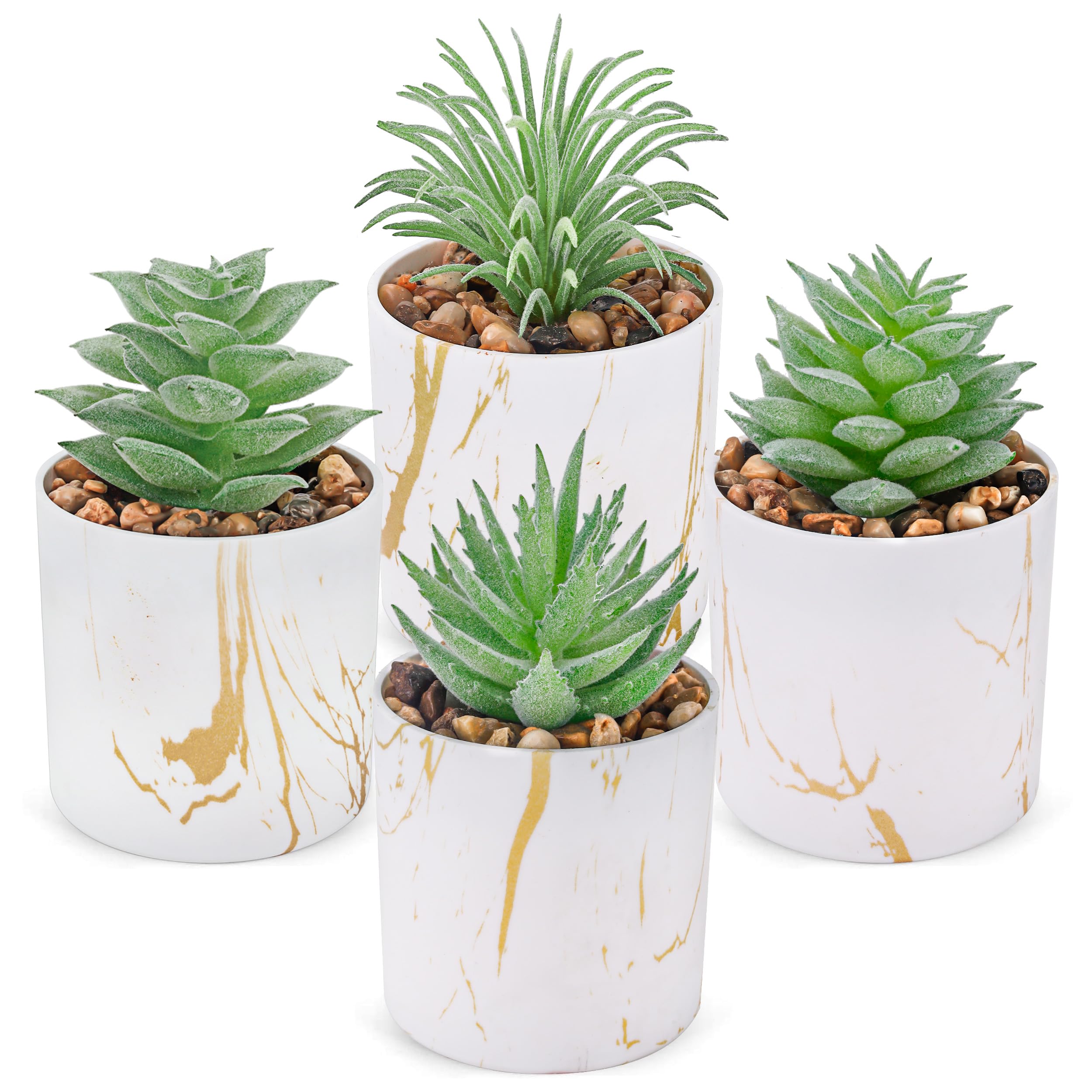 Der Rose Fake Succulents Plants Artificial for Office Desk Accessories for Women Pink Decor