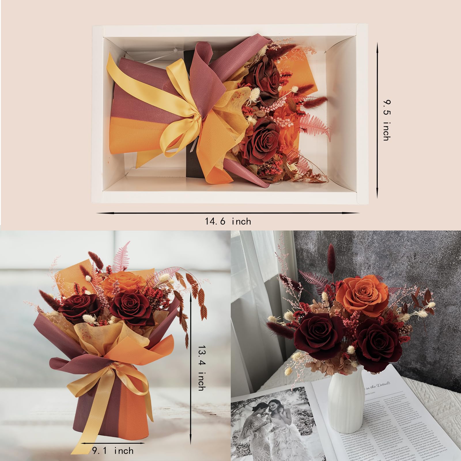 Preserved Rose Bouquet Gift for Mom & Her