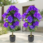 2-Pack Artificial Hydrangea Topiary Plants