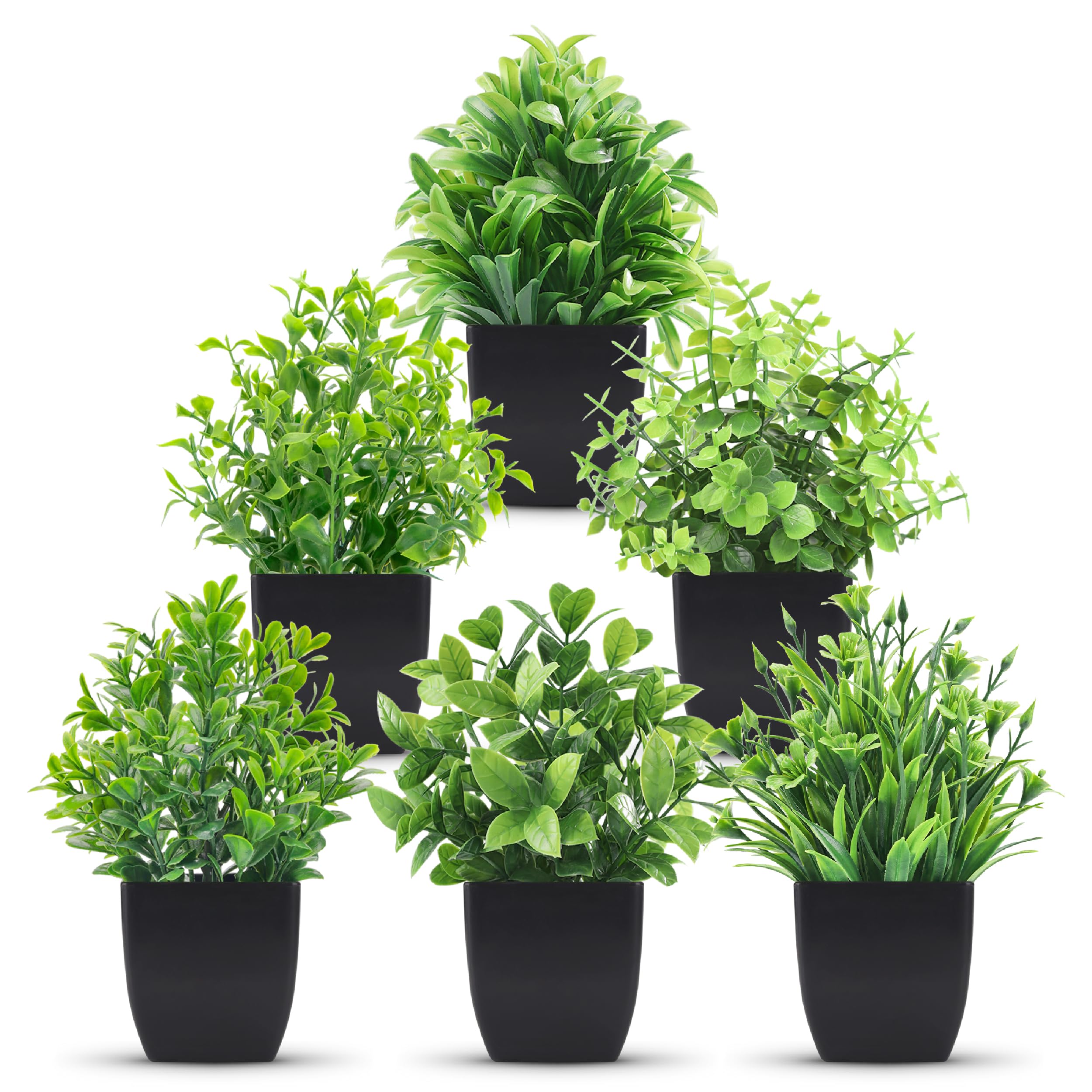 Der Rose Fake Artificial Plants Small Faux Black Bathroom Accessories for Home Decor