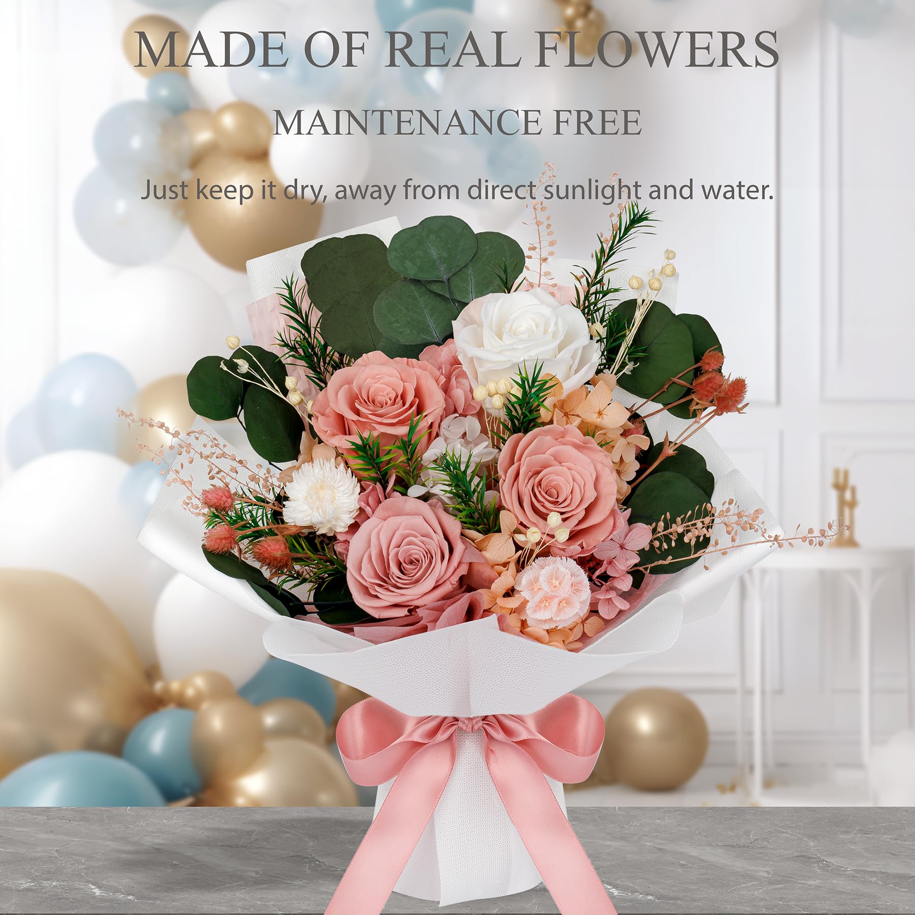Perfectione Roses Preserved Flowers Bouquet(Medium)