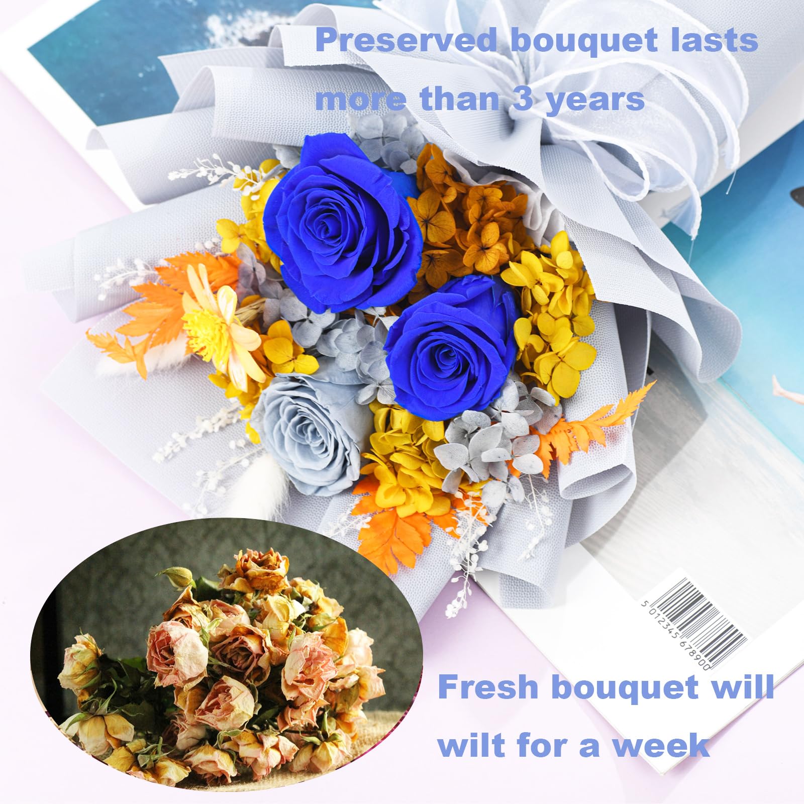 Preserved Rose Bouquet Gift for Her & Mom