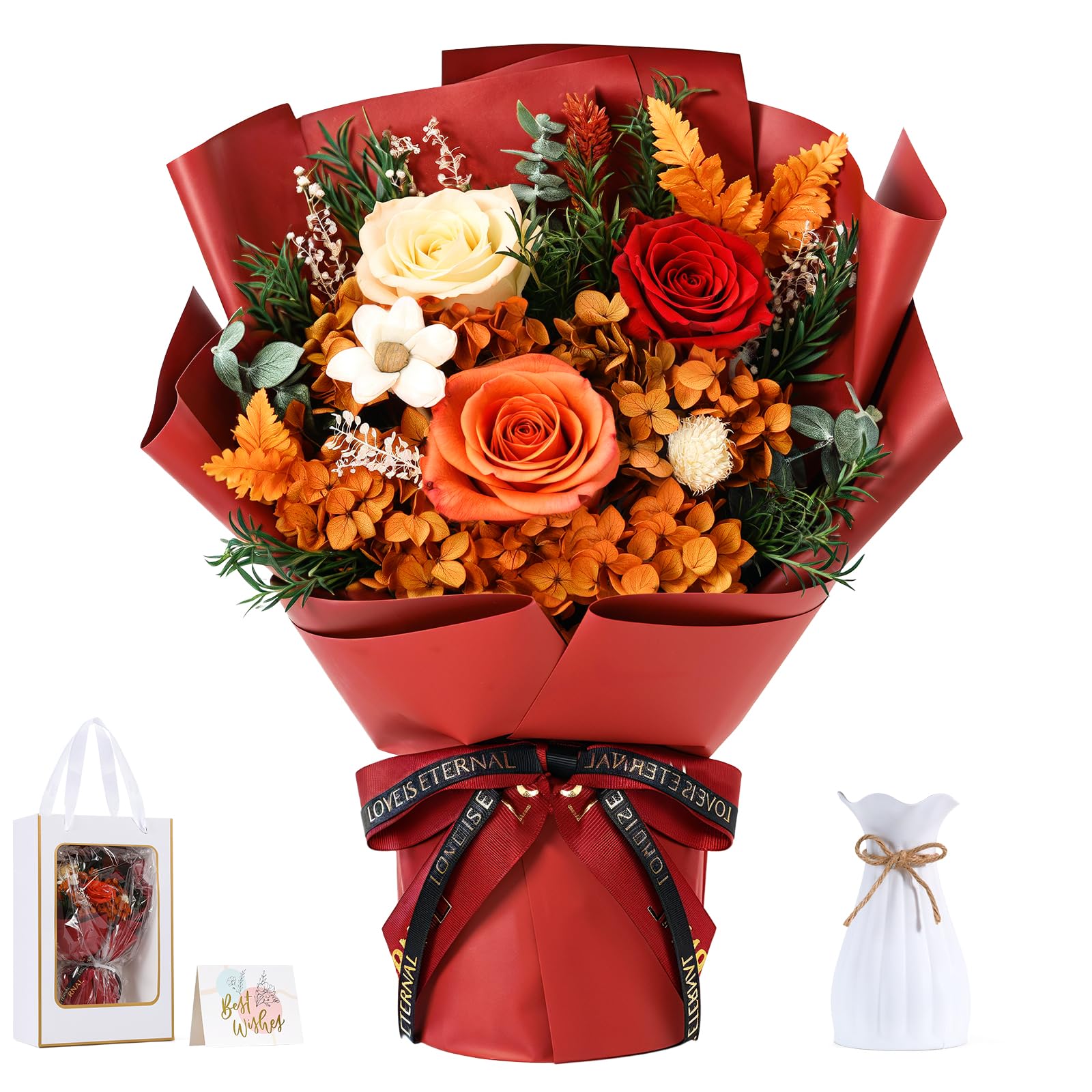 Preserved Flower Bouquet Gift Box for Mom & Her