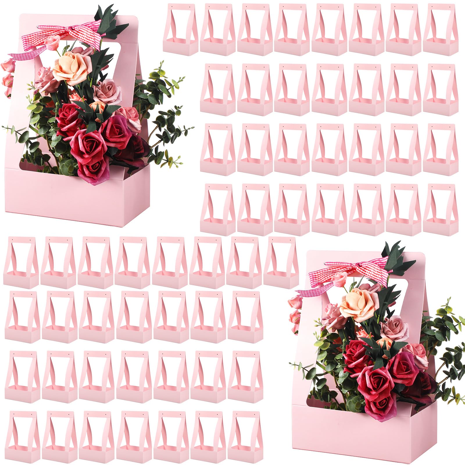 Pink Floral Gift Boxes for Bouquet Arrangements