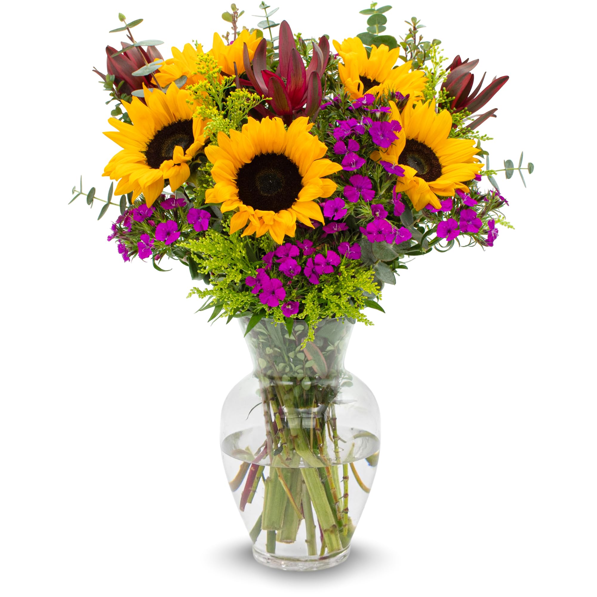 Wildflower Bouquet with Vase Gift Set