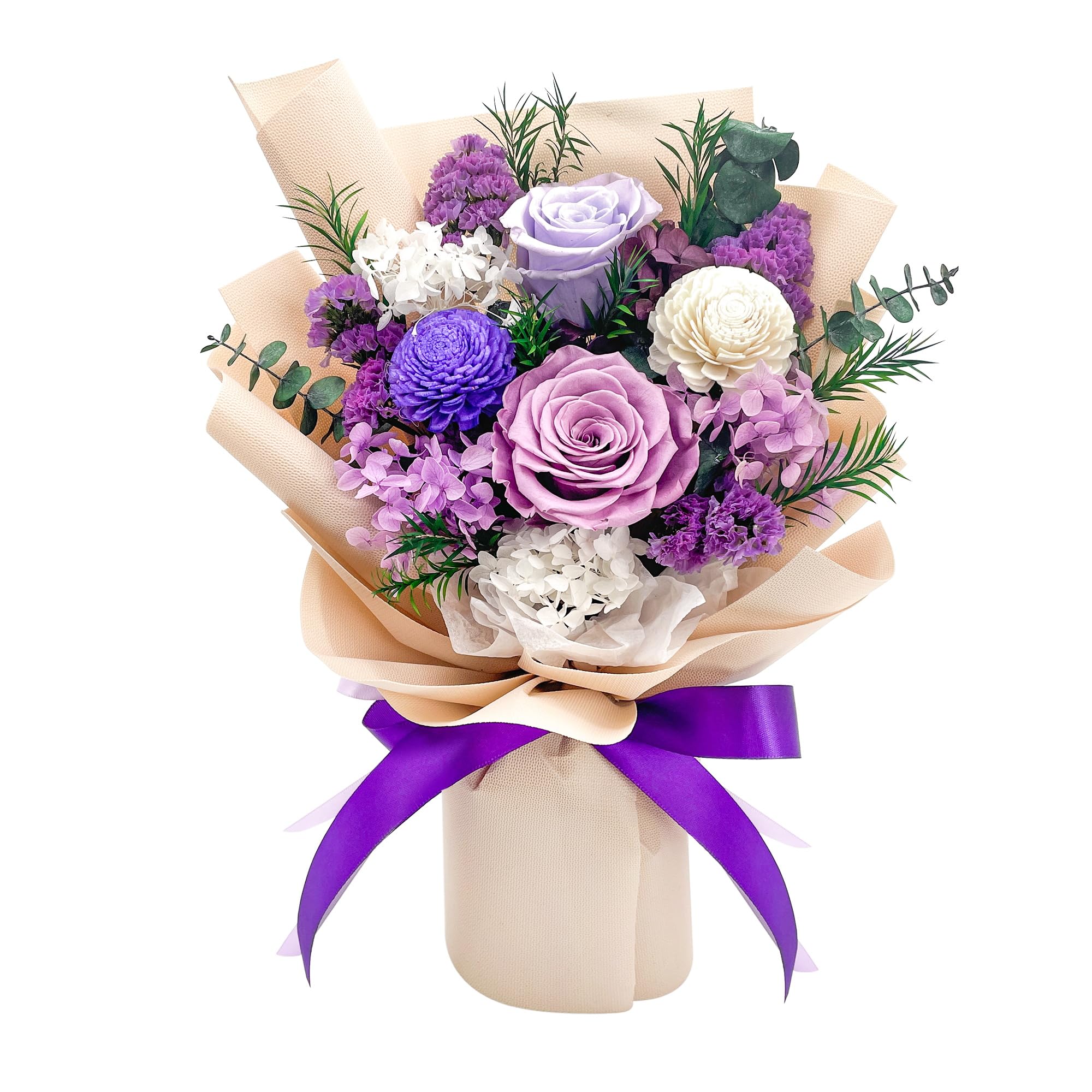 Preserved Rose Bouquet Gift Box for Women & Mom