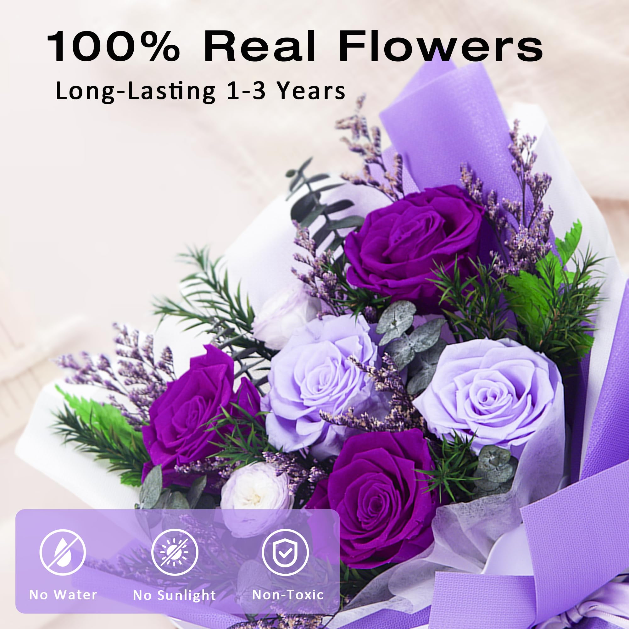 Vrioca Flowers for Delivery, Preserved Flowers Bouquets, Birthday Gifts for Women Mom