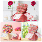 3D Pop-Up Greeting Card with Envelope & Note Card