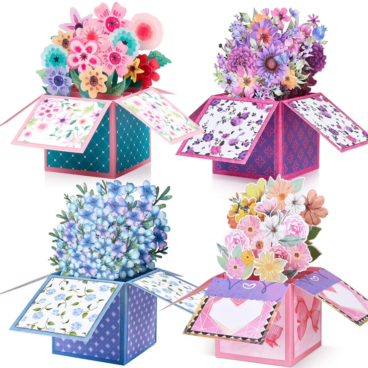 3D Pop-Up Greeting Card with Envelope & Note Card