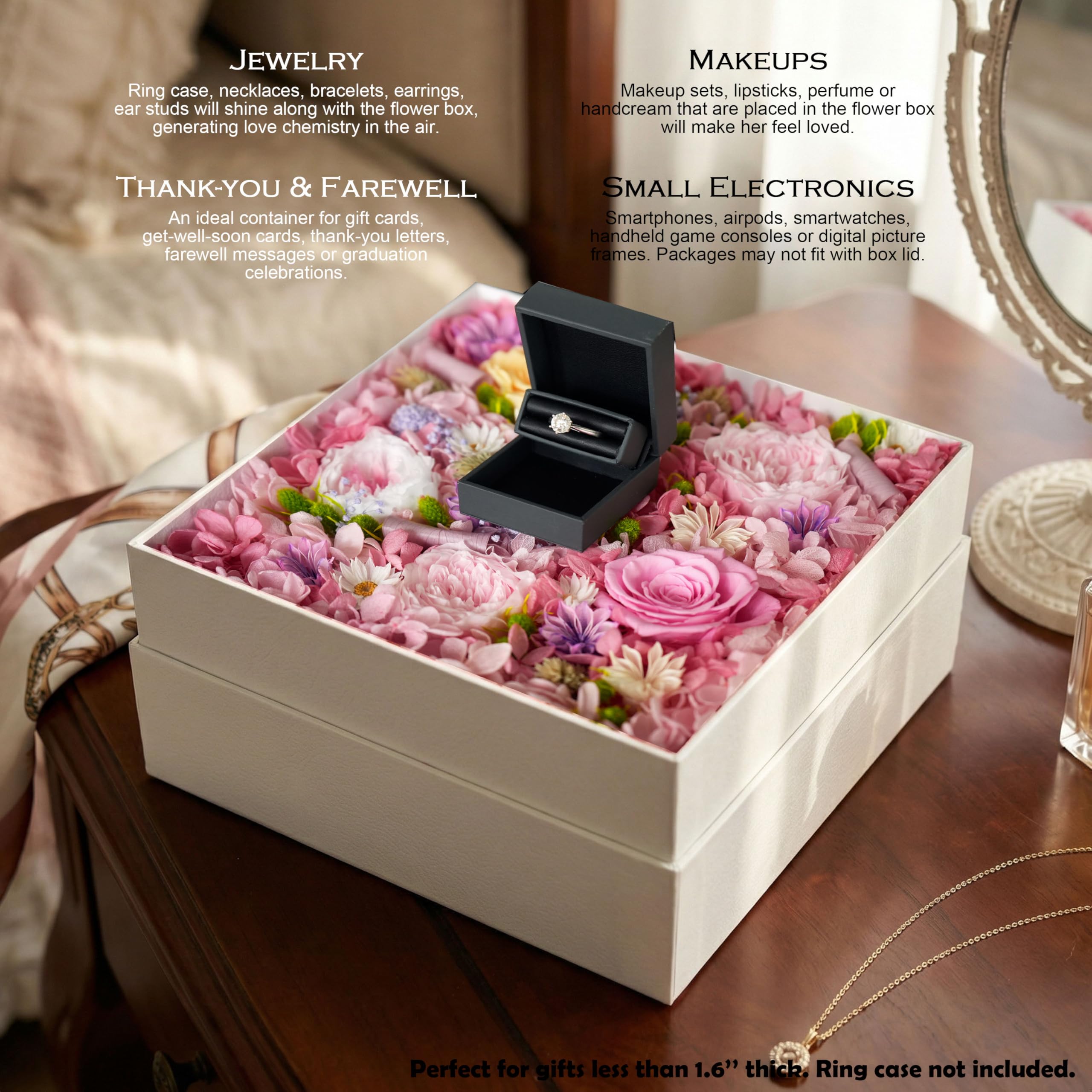 Preserved Rose Bouquet Box Gift Set