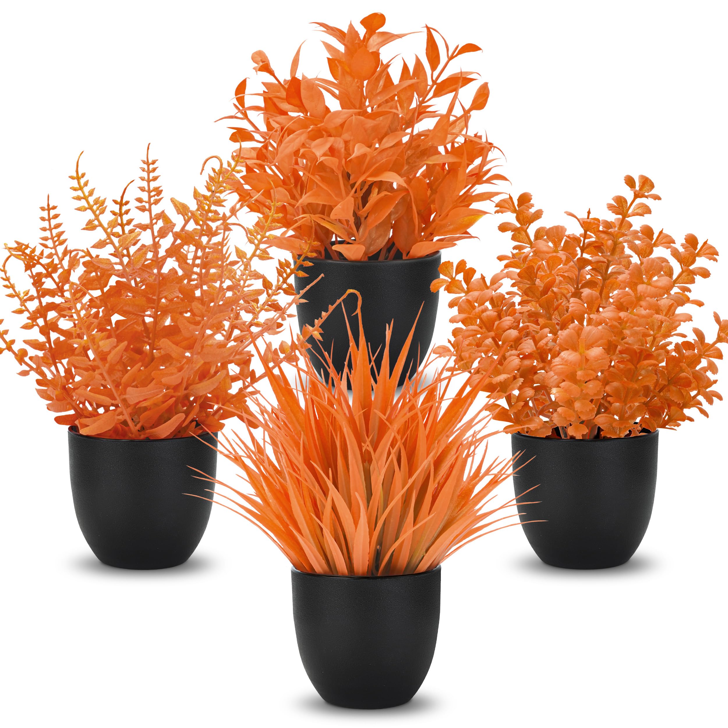 Der Rose Fake Artificial Plants Small Faux Black Bathroom Accessories for Home Decor