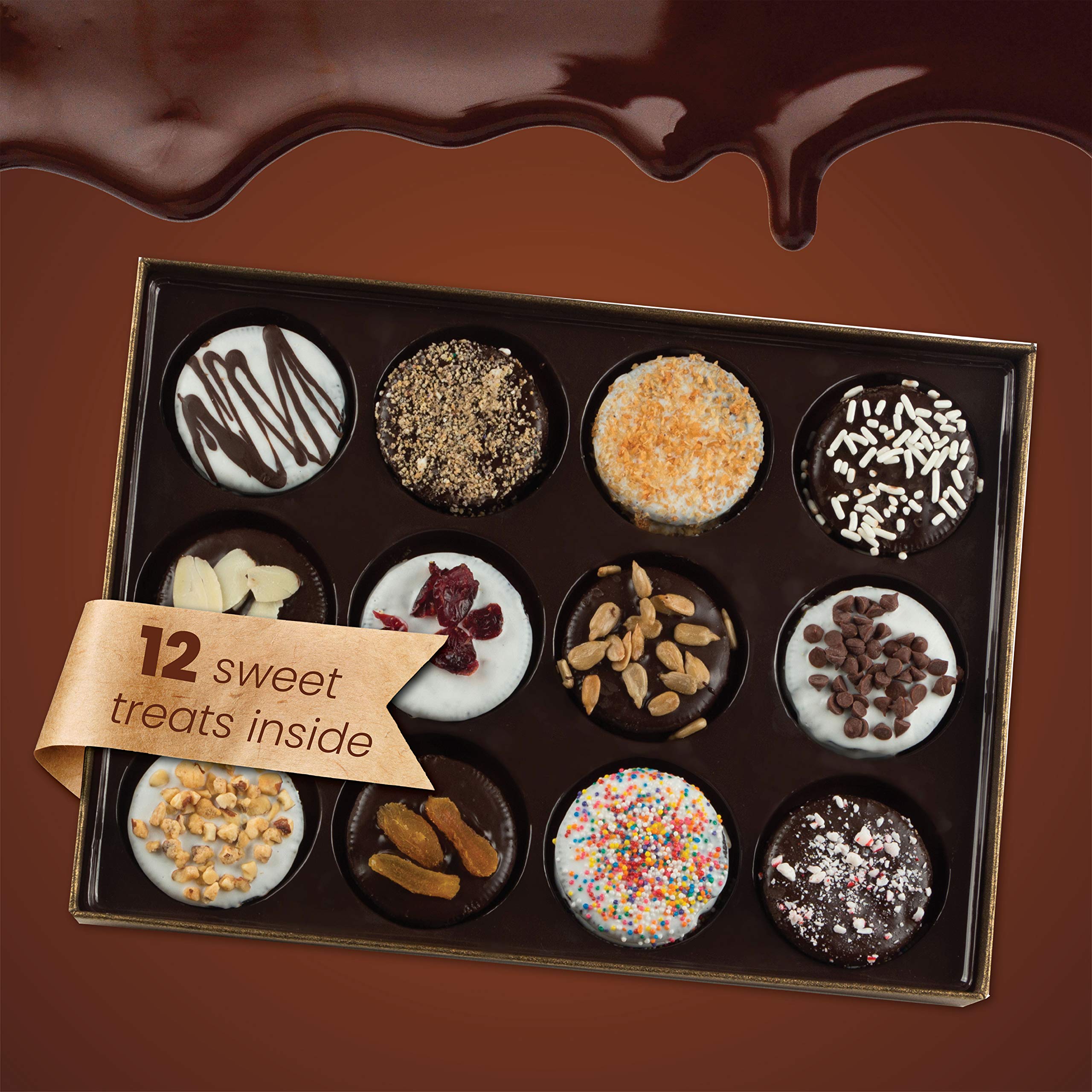 Chocolate Covered Cookie Gift Basket Set
